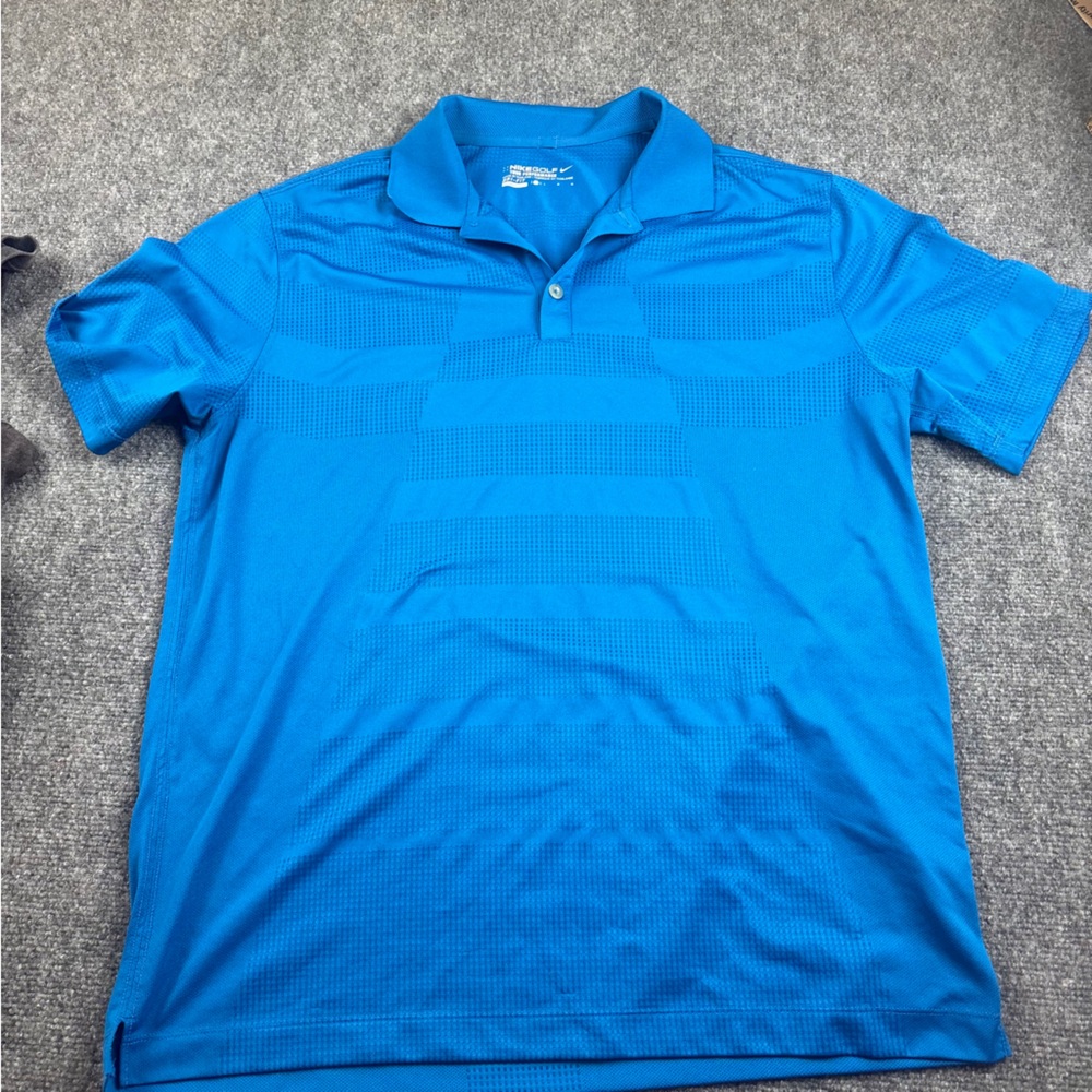 NIKE GOLF Men’s Blue Tour Performance Short Sleeve golf polo shirt size: Large